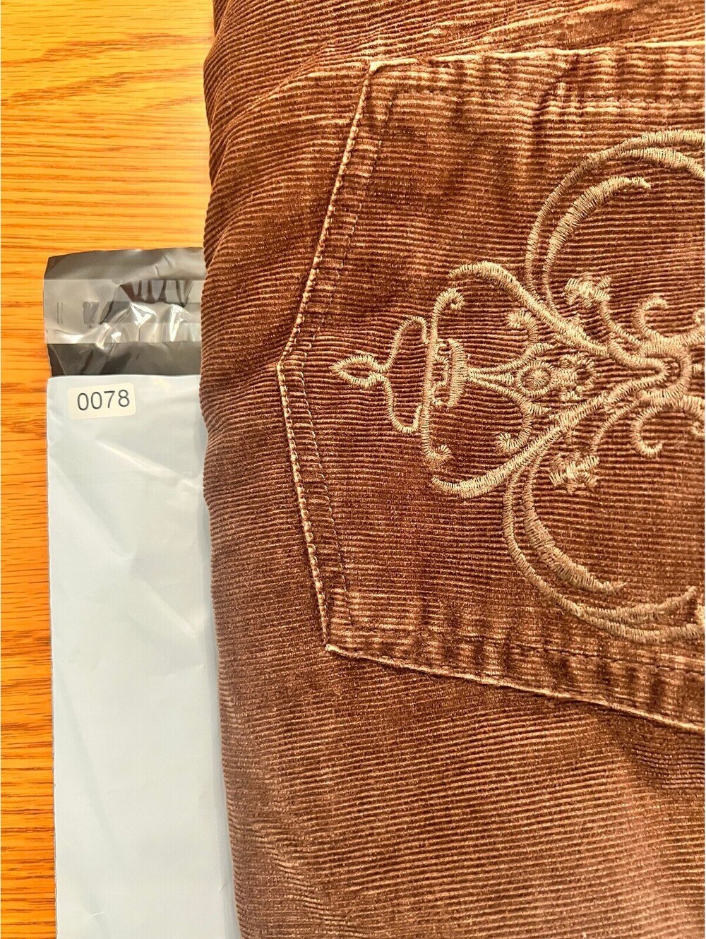Venezia Brown Corduroy Pants Size 20 with Waist Cut Detail - Picture 9 of 9